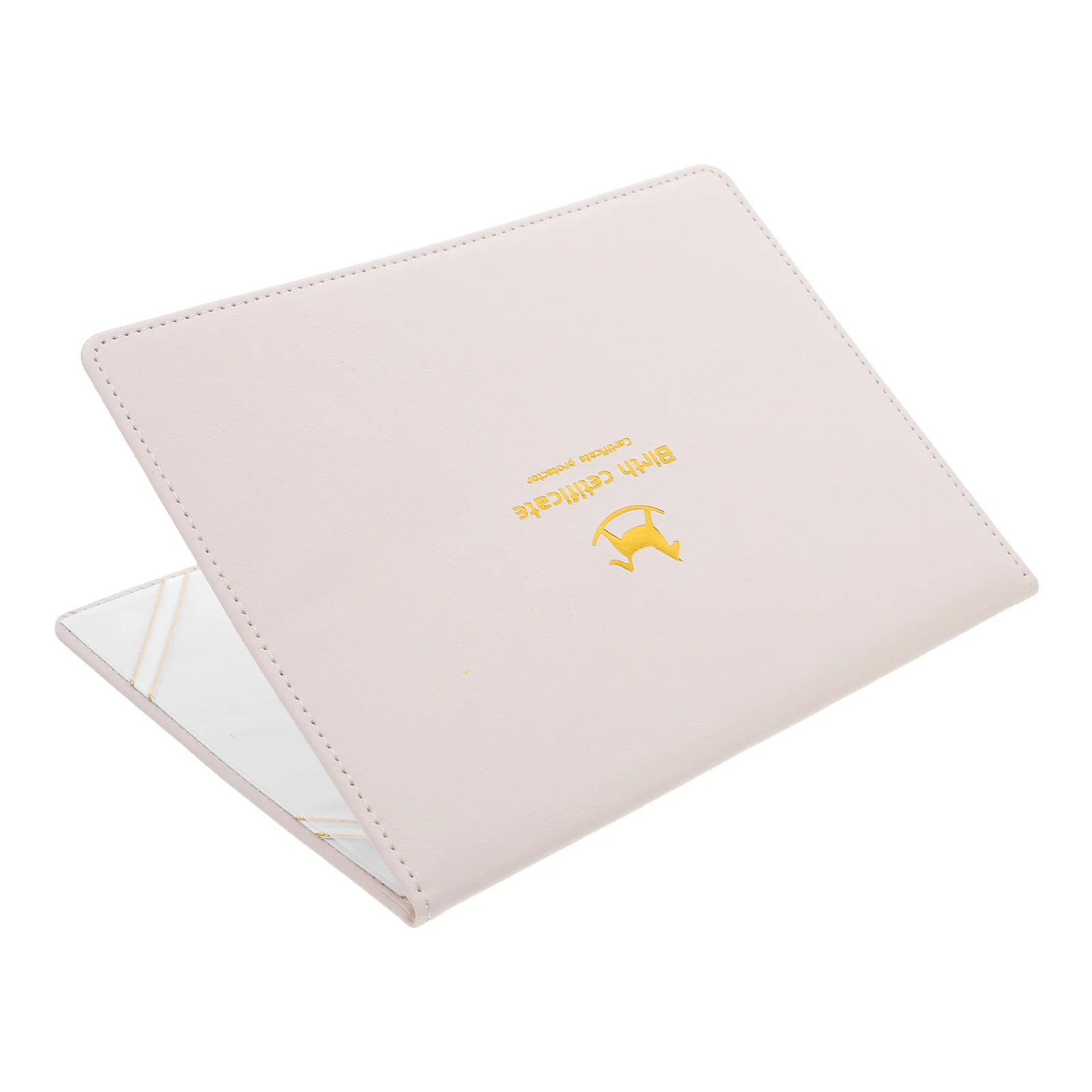 

Birth Certificate Holder White PU Waterproof Document Protector Travel Medical Records Family Organizer Birth Certificate