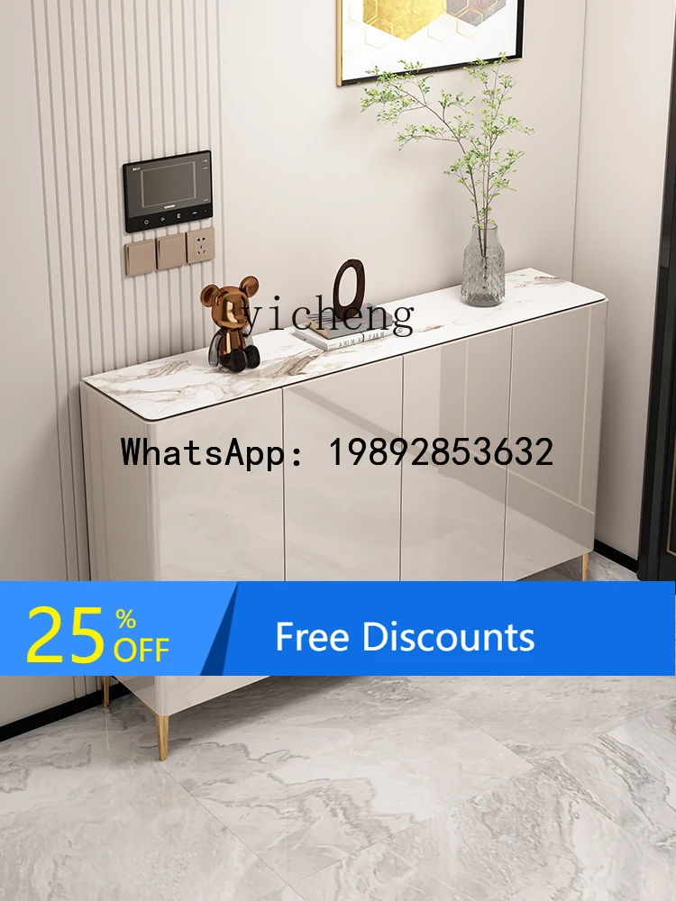 

LYY Light Luxury Shoe Cabinet Paint Storage Cabinet Large Capacity Storage Entrance Cabinet