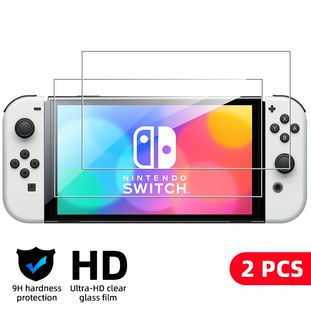 9H gehärtetes Glas für Nintendo Switch OLED Switch2 2 Displayschutzfolie, HD Clear Anti-Scratch Protective Glass Film Zubehör