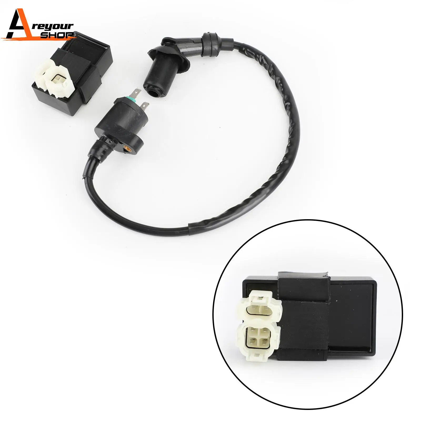 Areyourshop For Honda FourTrax 300 TRX300 TRX 300 2x4 4x4 1994-1997 CDI Box  Ignition Coil Replacement Motorcycle Parts