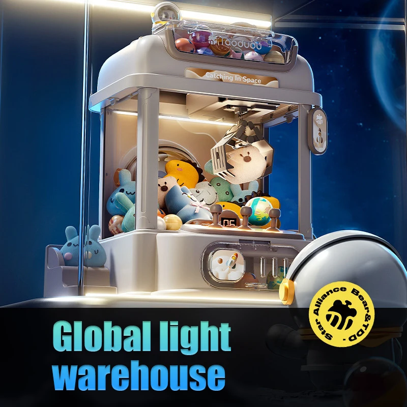 Children\'s Claw Vending Machine Mini Doll Claw Arcade Space Game DIY Prizes Candy Vending Crane Doll Machines Kids Gifts