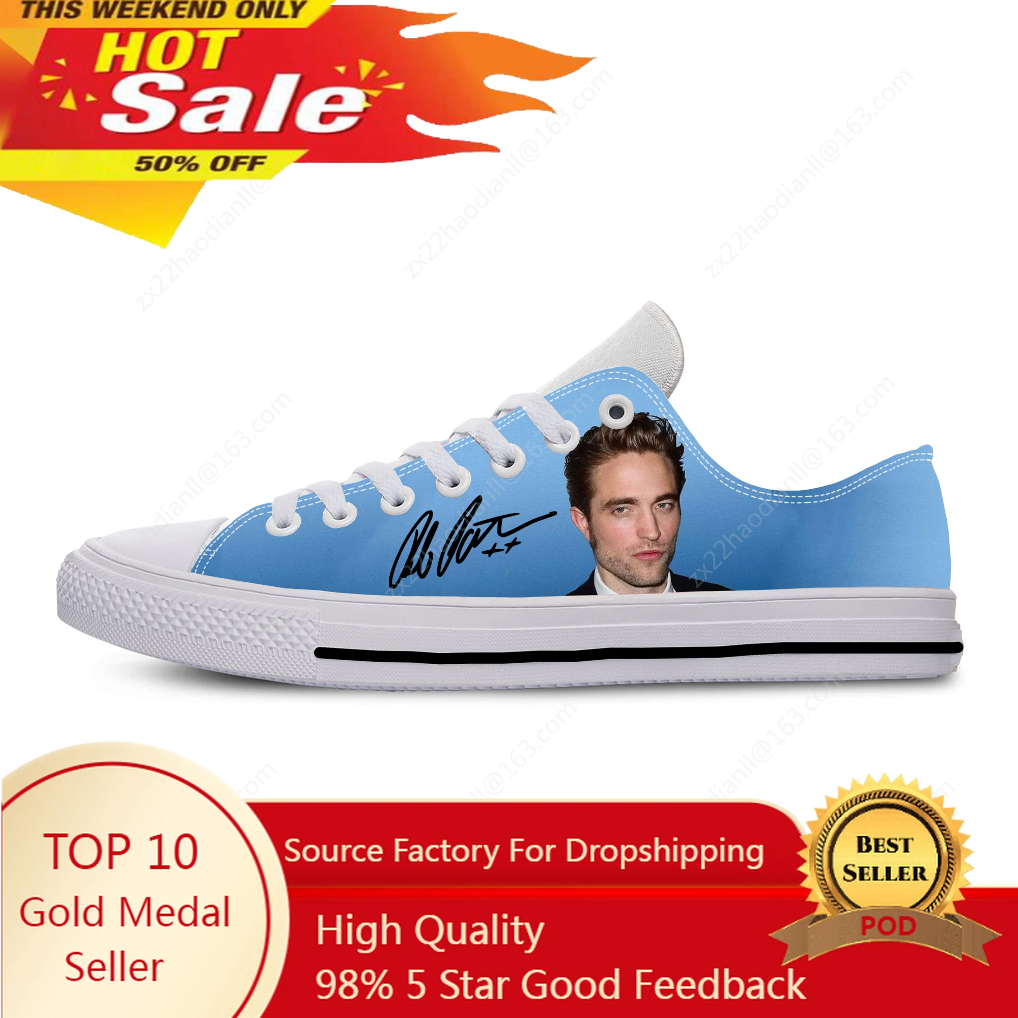 Funny Robert Pattinson Standing Meme Low Top Sneakers Mens Womens Teenager Casual Shoes Canvas Running Shoes Lightweight shoe