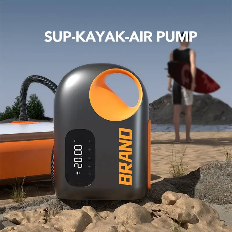 Portable 20PSI Air Pump Inflatable Sup Pump Electric Inflatable Deflatable Air Inflator with LED Light for Outdoor Paddle Board