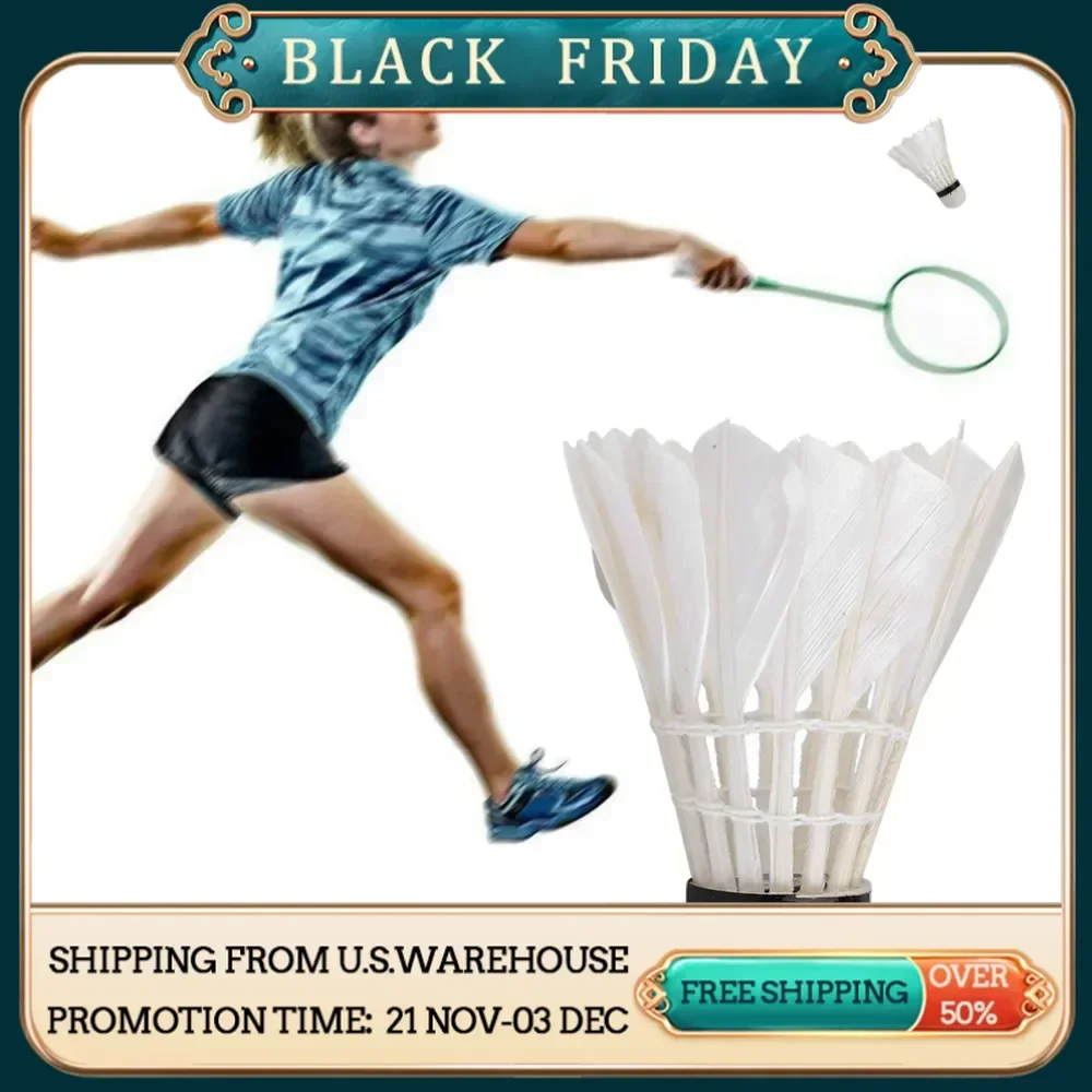 Badminton 3 Pack badminton portable transparent packaging badminton (white) Shuttlecock