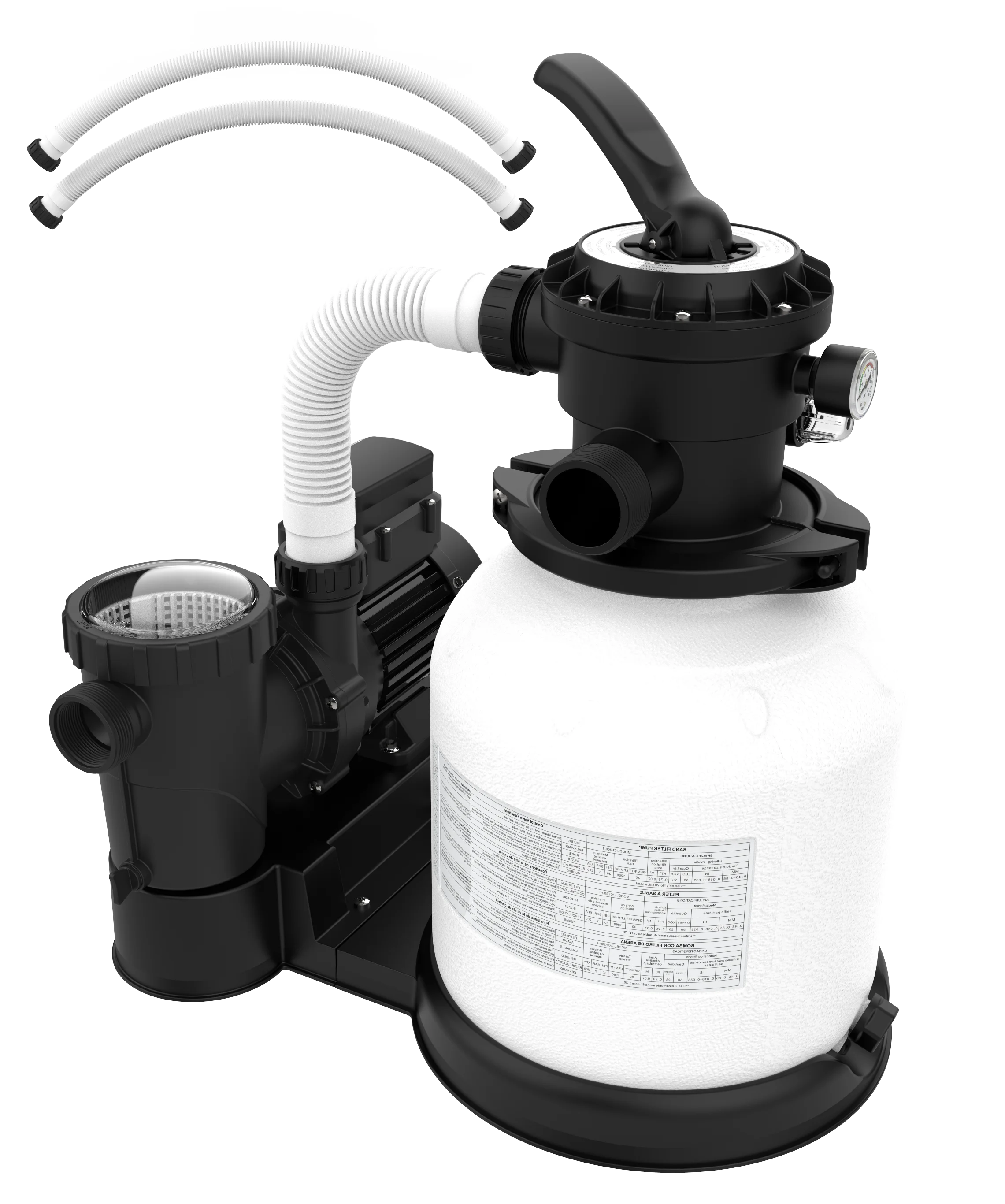 

Above-ground swimming pool sand filter pump for intex pool