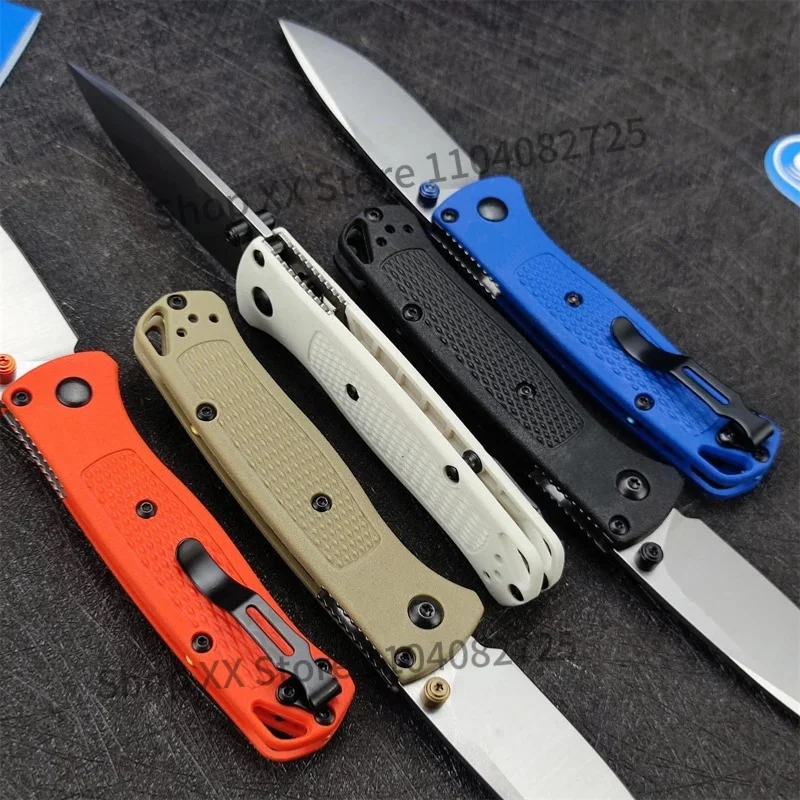 BM 533 Folding Pocket Knife Ultra Lightweight Nylon Fibre Handles Camping Outdoor Kitchen Hiking Fruits Hand Knives EDC Multiool