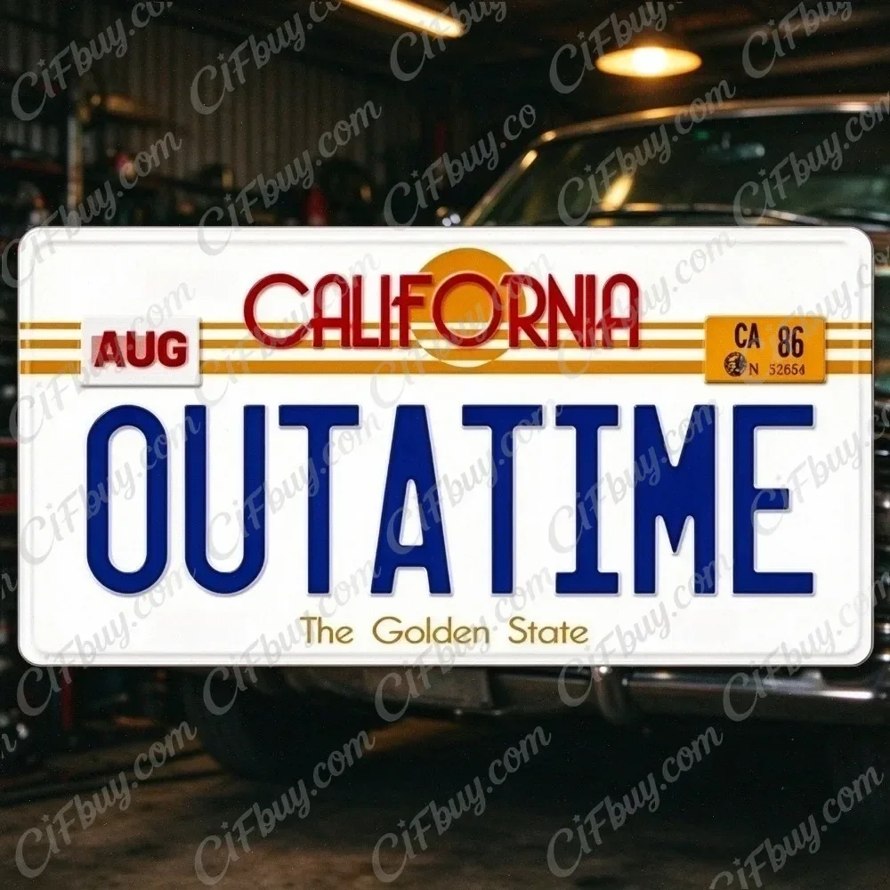 CIFBUY Vintage Car Time Machine Iron Wall Art Rust Proof Waterproof Metal Sign Vintage Home Indoor Bar Cafe Garage Decoration