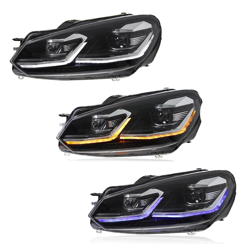 LED Headlamp Assembly for Volkswagen Golf 6 Mk6 2009-2013 Headlight Plug and Play Modified Front Light Car Accessories