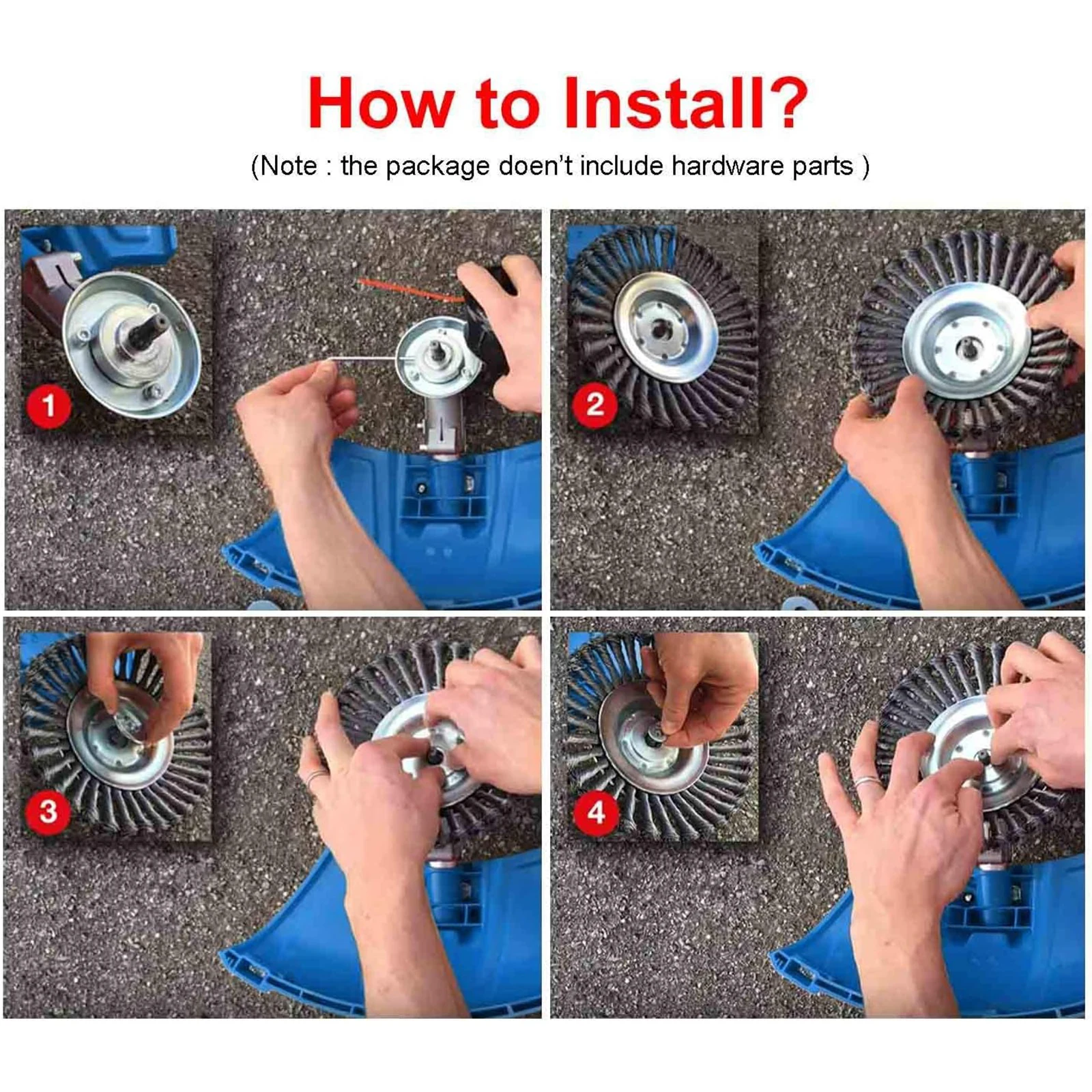 6/8 นิ้วลวดเหล็กเครื่องตัดแปรงโรตารีTrimmerชุดหัววัชพืชเครื่องตัดใบมีดใช้งานร่วมกับString Trimmers,Mossหญ้าสนิมRe