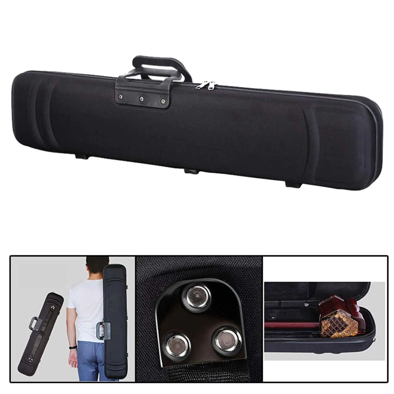 Portable Erhu Case with Shoulder Strap Hard Shell Gig Bag Erhu Carrying Case Erhu Box for Performing Chinese Violin Concert