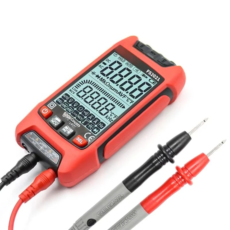 Multimeter Digital Pintar 6000 Counts True RMS Auto Range Multimeter Digital Pengukur Tegangan Arus AC DC Resistansi Multimeter Tester
