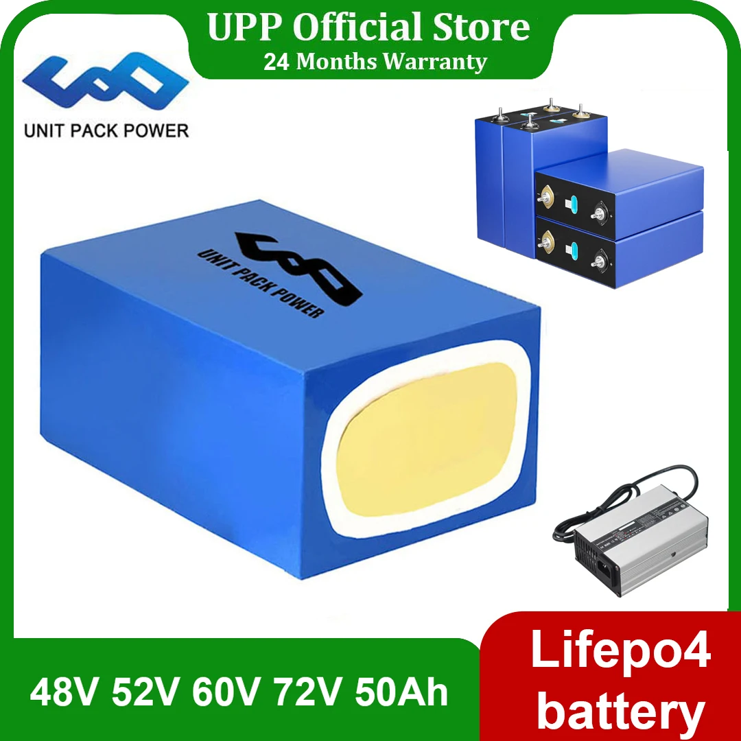 

Lifepo4 Battery 48V 52V 60V 72V 50Ah for 5000W 3000W 2000W 1000W Escoote Motorcycle Trike Go-Kart Waterproof Battery Pack