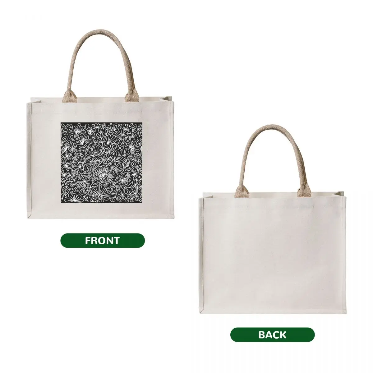 floral doodles Tote Bag Women's bag shopper bag women canvas Lady
