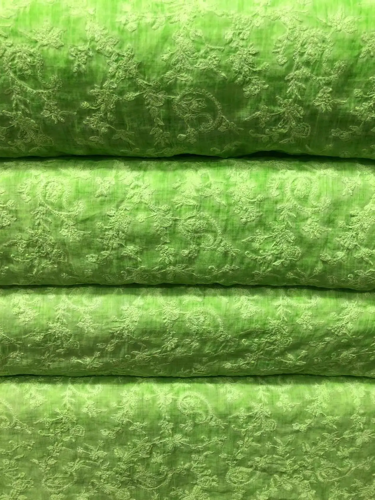 

Chinese Fabric Ramie Embroidered New Clothes Suitable for Skirt Robe 1 Meter