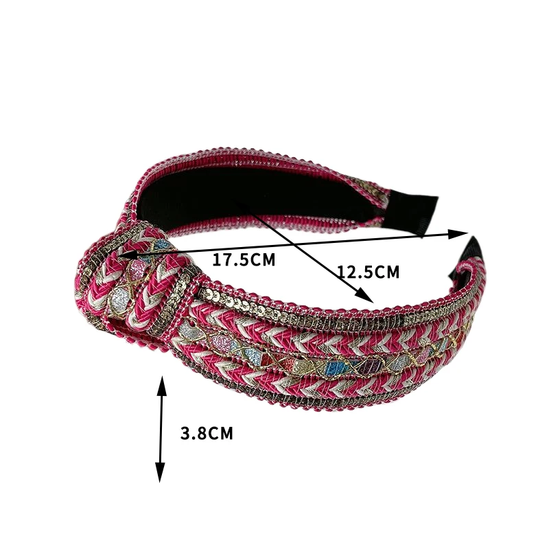 New Style Knotted Headband Knitting Hair Band Braided Headdress Retro Hair Accessories For Women
