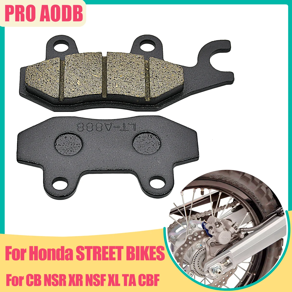 

Motorcycle Shadow V NSR 150 RR TA Front and rear brake pads For HONDA STREET BIKES Astrea Supra NF XR VT XL C 200 CBF 250 XR100