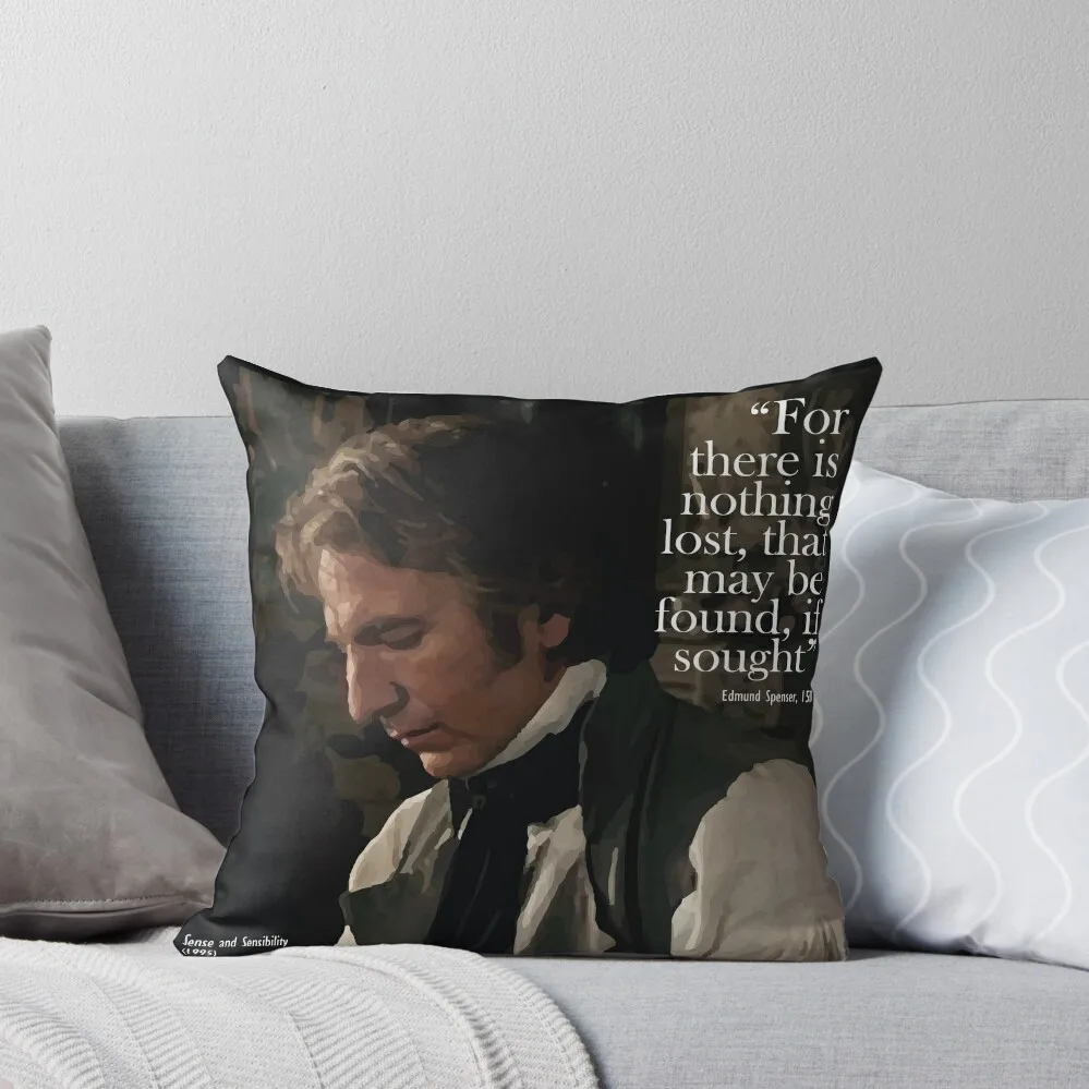 

Colonel Brandon - Alan Rickman (Sense and Sensibility, 1995) Throw Pillow Sofa Cushion Cover pillow