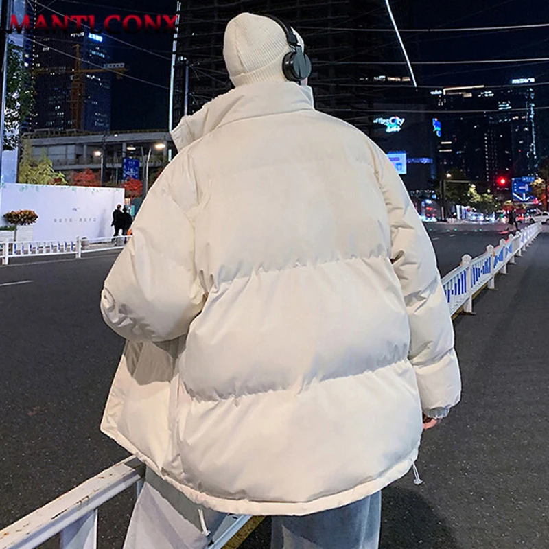 Youthful Fashion Oversize Parka Coats Men's Winter Jacket Thick Warm Fleece Lining Puffer Jacket Insulated Windbreak Bubble Coat