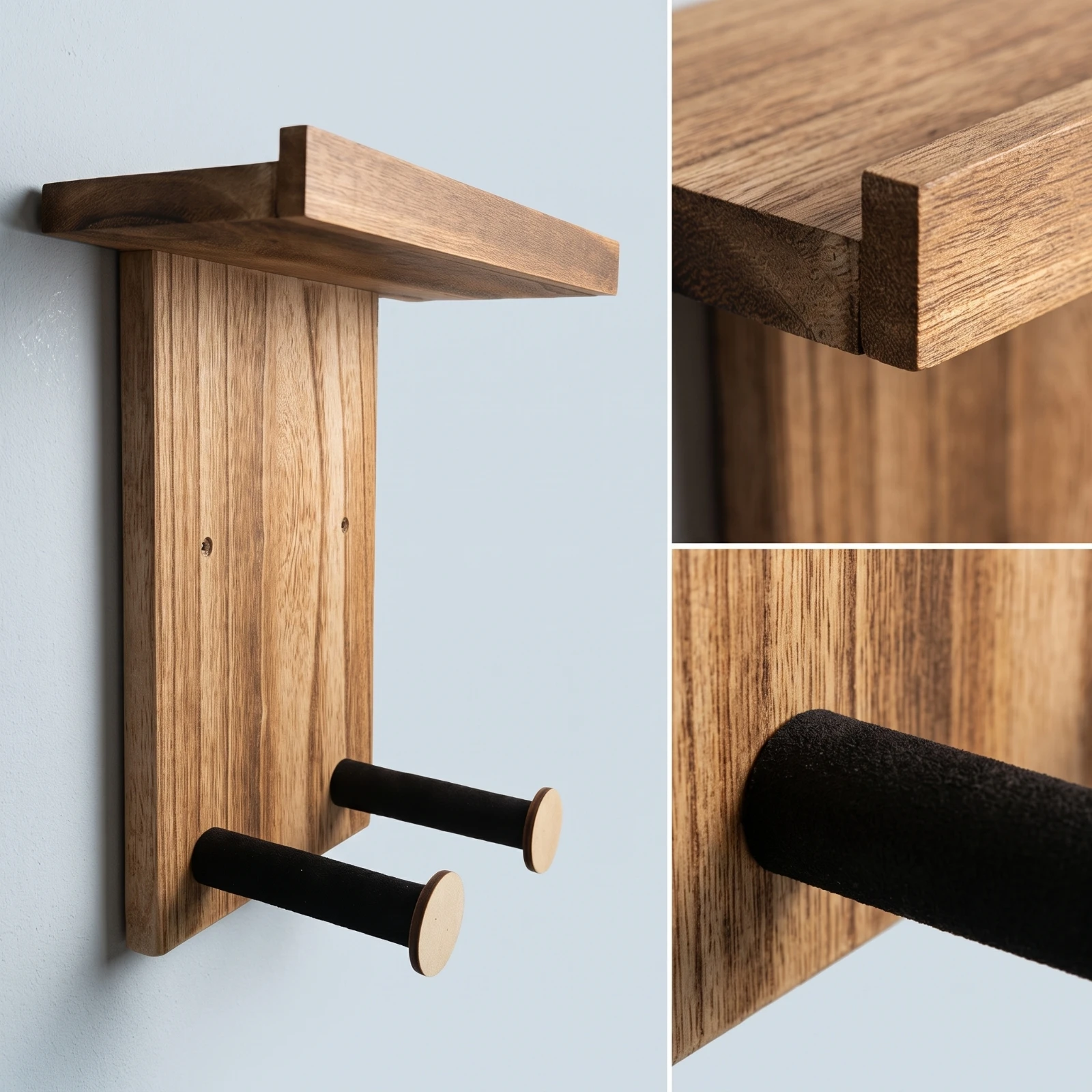 Wooden Guitar Hanger Space-Saving Wall-Mounted Guitar Hanger Holder Heavy-Duty Long-Lasting for Guitarists, Music Studio