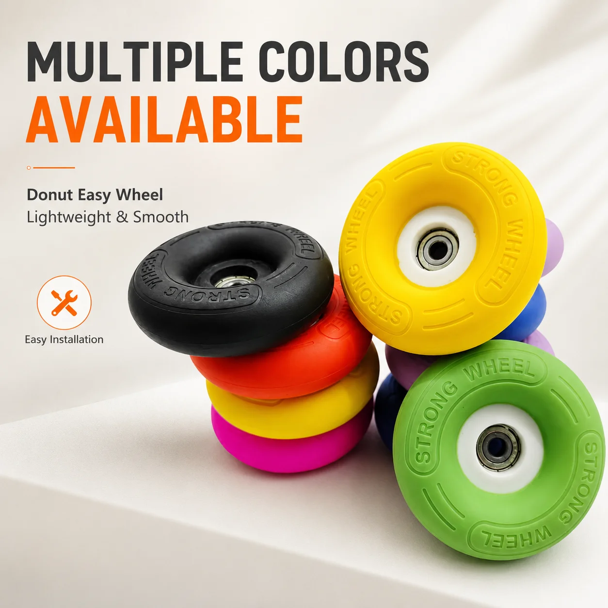 Xiaobu Guobu Yingbu Folding Bicycle Universal Accessories Sweet Donut Easy Wheel Smooth, Silent, Wear Resistant Wheel