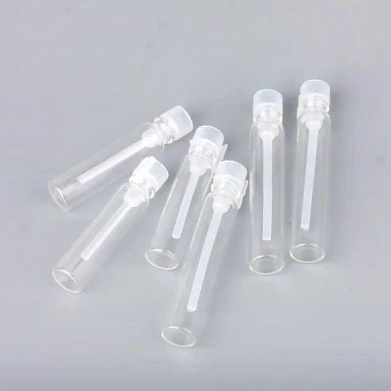 1ml 2ml Glass Dropper Bottle Transparent Mini Stick Essential Oil with Inner Stopper Sample Trial Use Perfume Sub Bottles Empty