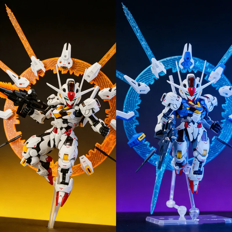 SUPA-MGSD Aerial Q Version Kit de Montagem de Modelos Mobile Suit Action Figures Peças Modificadas Bicolor Brinquedos Colecionáveis Presente Surpresa