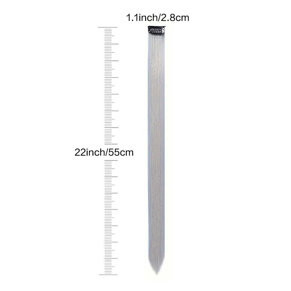 6 قطعة/الحزمة كليب في وصلات الشعر الملونة حزب يسلط الضوء على للفتيات 22 بوصة متعدد الألوان مستقيم الشعر الاصطناعية