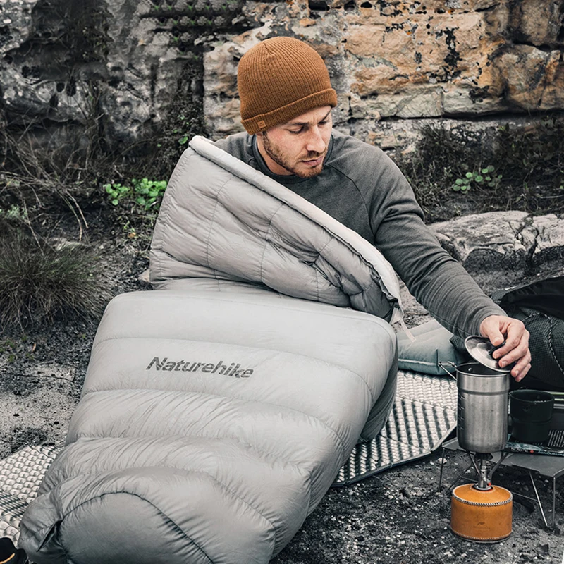 Naturehike Sleeping Bag 750FP Wihte Duck Down Winter Outdoor Lightweight 10D Waterproof Hiking Camping Keep Warm Sleeping Bag