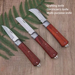 Folding Grafting Knife Fruit Tree Flower Tree Sapling Sprouting Knife Gardening Tools Multifunctional Electrician's Knife