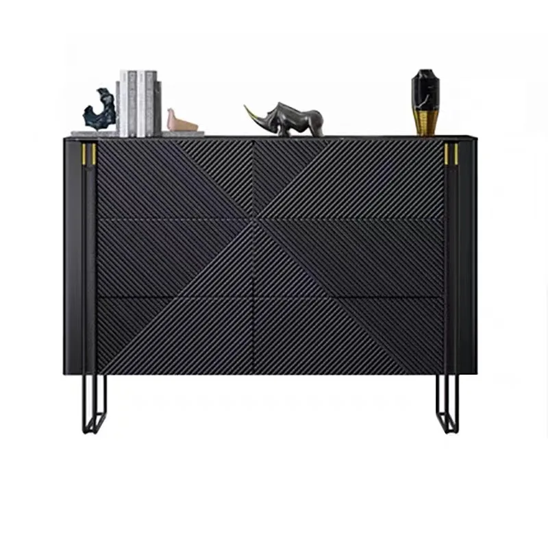 

Slate foyer, entrance cabinet, six-drawer locker, custom solid wood dining side cabinet, living room side cabinet