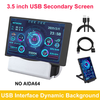 3.5 Inch IPS USB-C Secondary Screen Computer CPU GPU RAM HDD Type C Display Monitor for Windows 10 11 Freely AIDA64