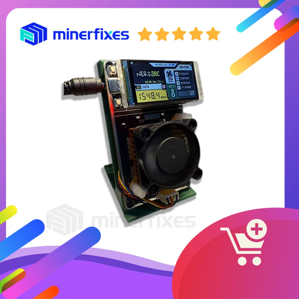 

NerdAxe Ultra DIY Miner 500GH/S 12W BM1366 ASIC Chip Bitcoin miner Open-source ASIC Miner btc cypto miners bitaxe supra with PSU