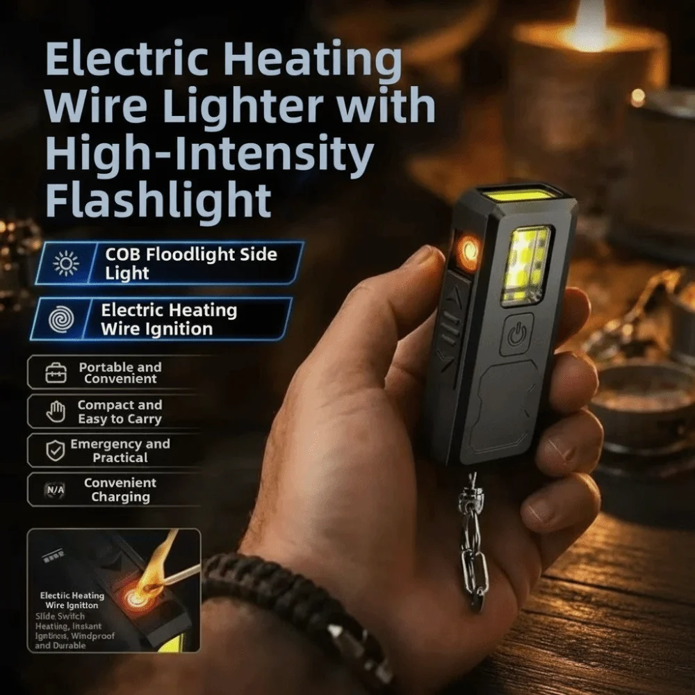 Magnetic Base LED Inspection Light Portable Waterproof Rechargeable Flashlight TYPE-C Charging Clip-on Work Torch Campers