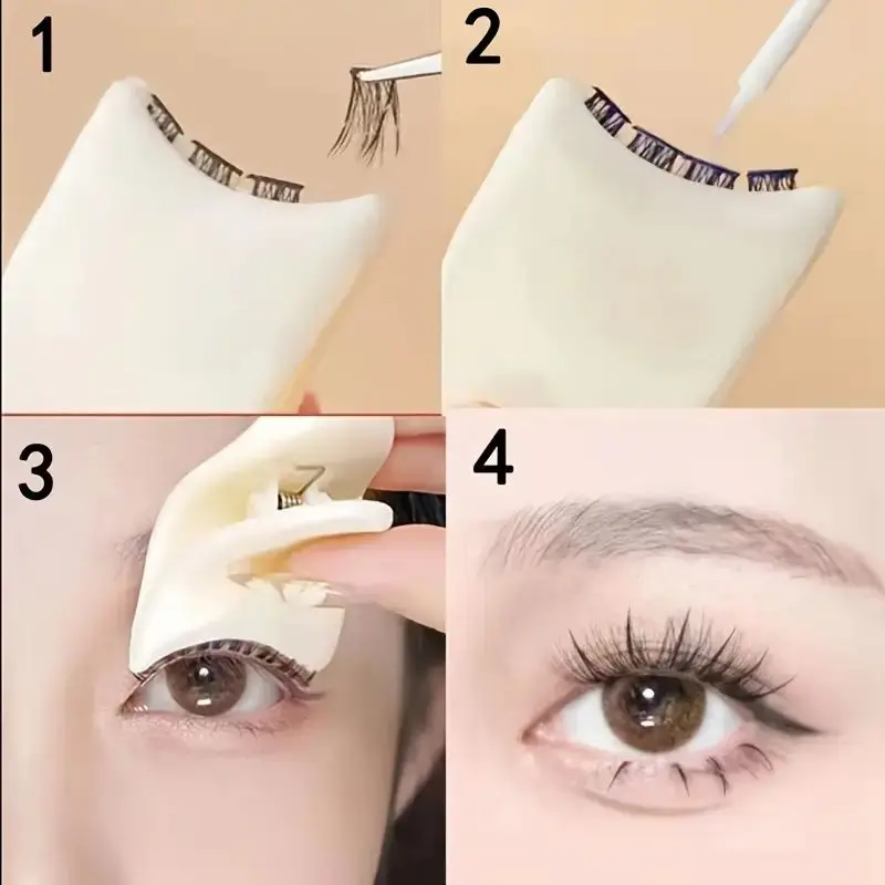 1/2pc Lashes Pro Applicator Tool-Effortless False Eyelash Application - Precision Extension Clip - Beauty Essential Makeup Buddy