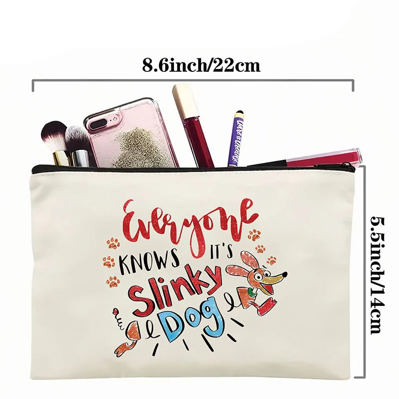 Women's Canvas Comestic BAG High-capacity Printed Makeup Bag Handbag Casual Zipper Lipstick Storage Bag