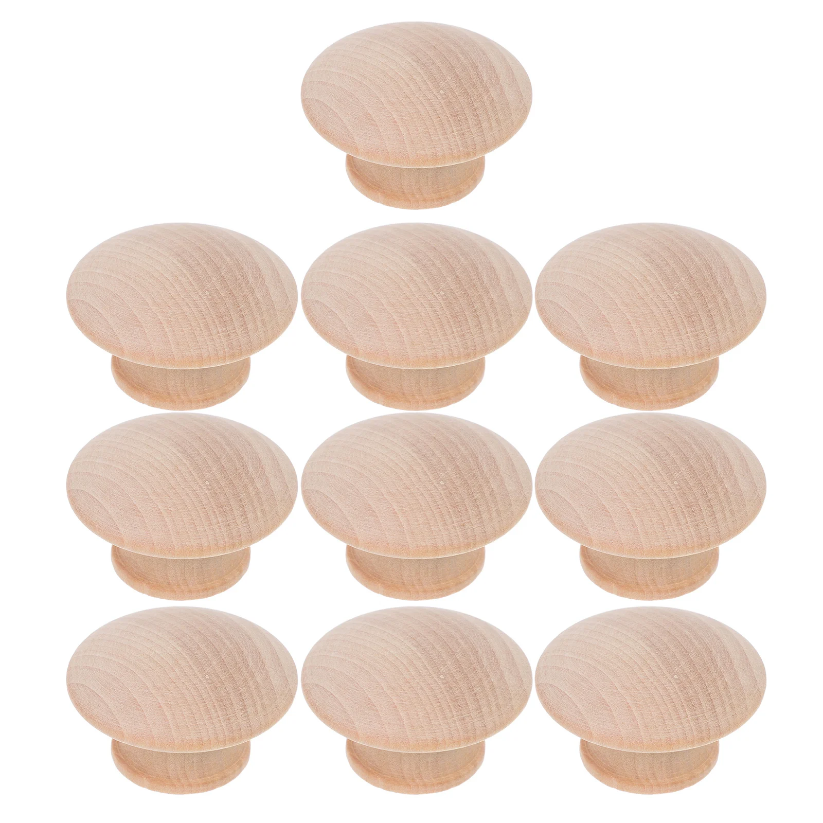 

10Pcs Wooden Door Handles Vintage European Style Solid Wood Drawer Pulls for Wardrobe Cabinet Kitchen Furniture Hardware