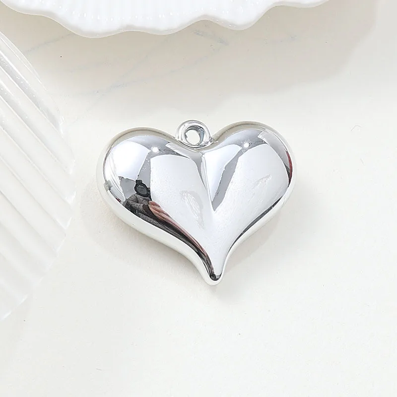 5pcs Handmade DIY Bead Findings & Components, Heart Shape