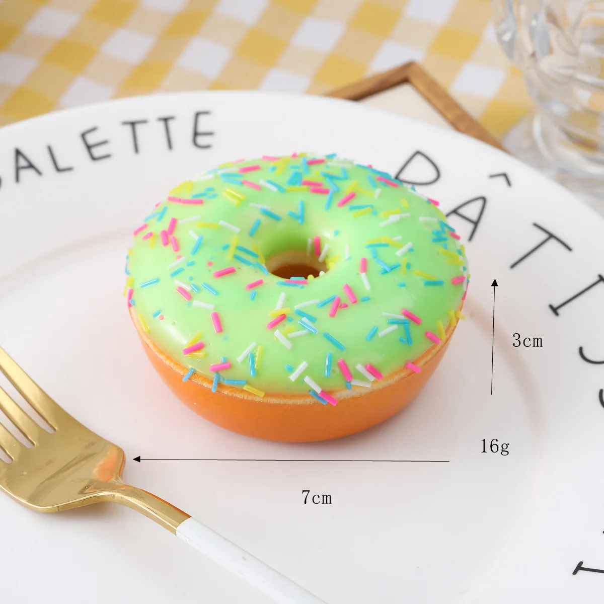 Künstliche Donuts Modell Imulation Donut Gefälschte Kuchen Brot PU Dessert Backen Shop Display Fotografie Requisiten 6 teil/los – Detail 4