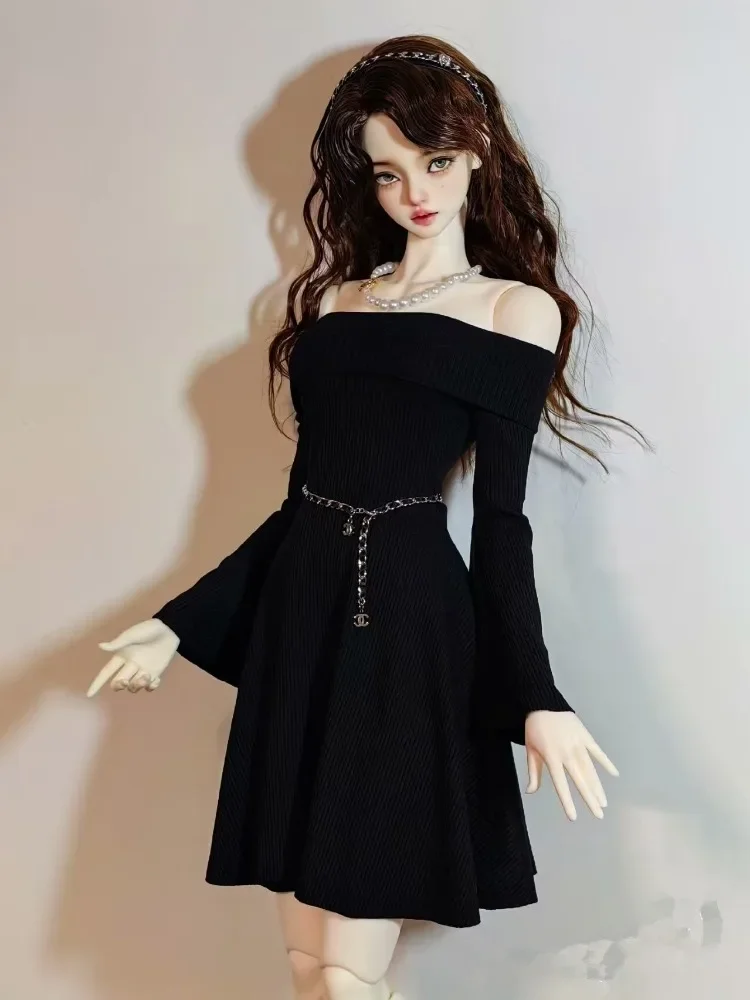 

Handmades Flip Collar Off Shoulder Dress For BJD Doll 1/4 Minifee 1/3 Smart Doll DD AS IP SID EID Custom Doll Clothes Toys W483