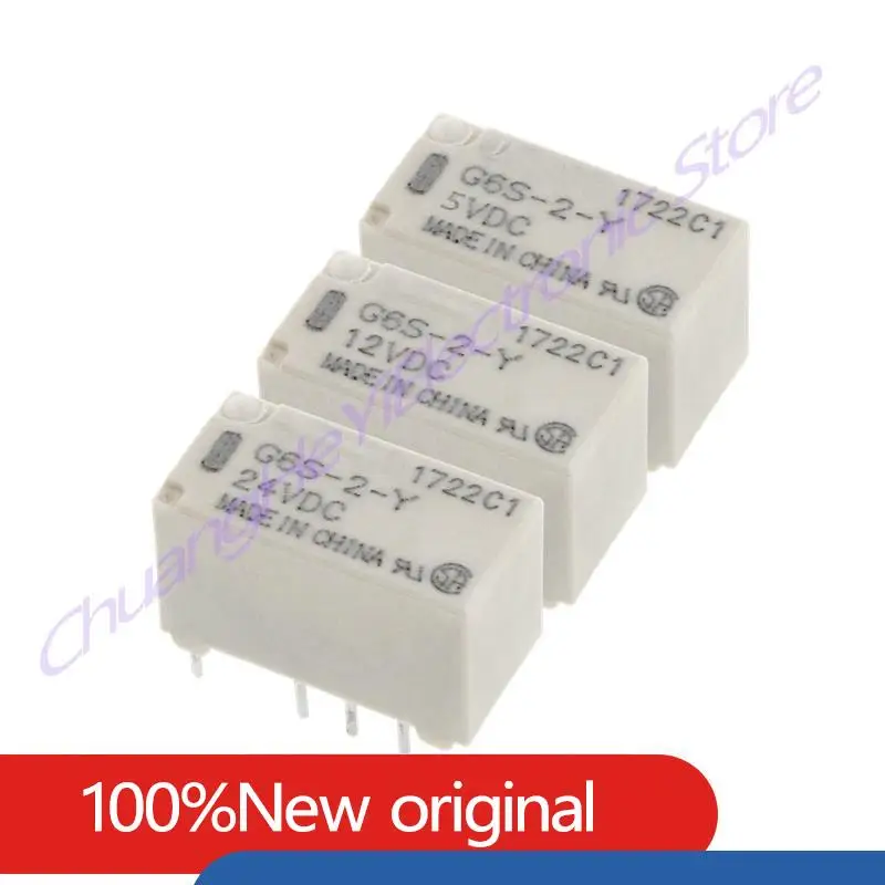 G6S-2-Y-5VDC G6S-2-Y-12VDC G6S-2-Y-24VDC Electromagnetic Power Relay 8 Pins