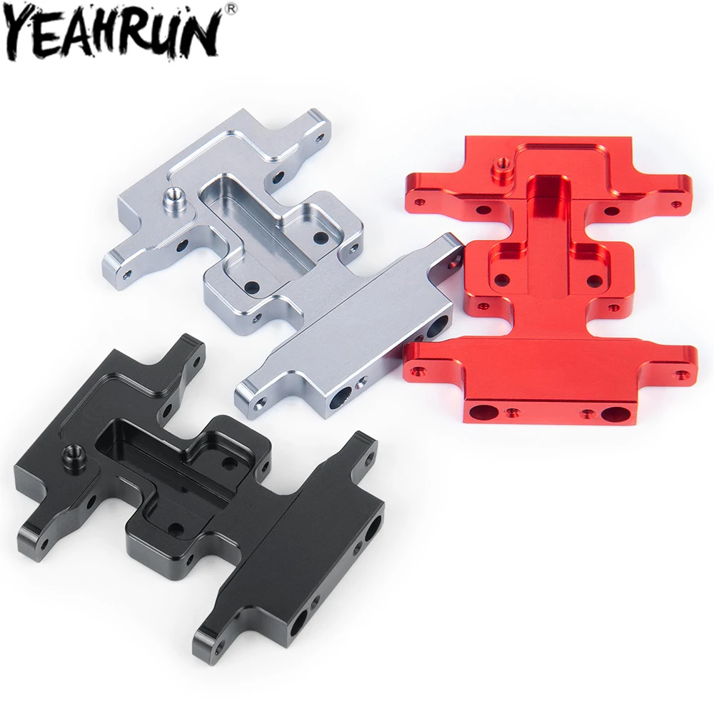 YEAHRUN Aliuminum Chassis Skid Plate Transmission Mount for 1/24 RC Crawler Car Axial SCX24 Deadbolt Jeep JLU Gladiator Bronco