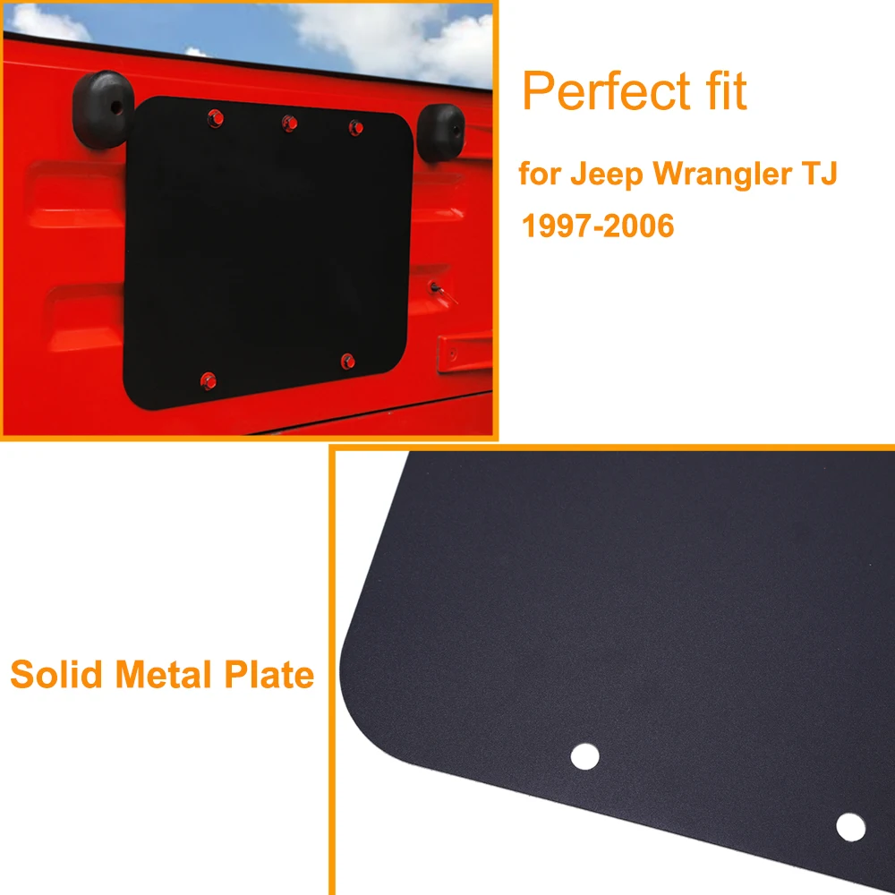 Rear Door Tailgate Exhaust Vent Cover for Jeep Wrangler TJ 1997-2006 Spare Tire Carrier Filler Plate Car Exterior Accessories