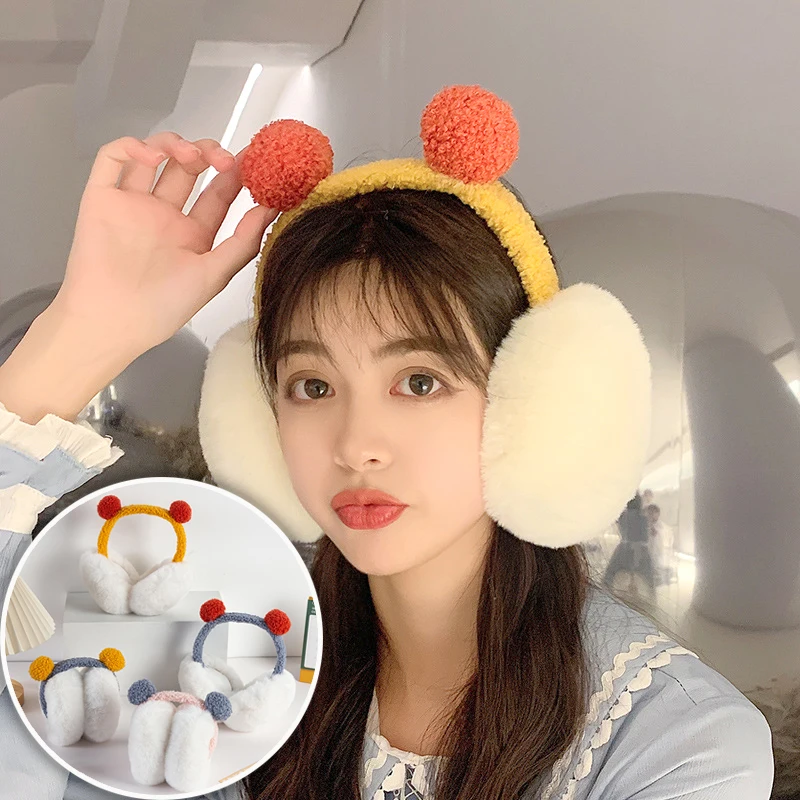 فو الأرنب الفراء غطاء للأذنين أرنب الفراء طوي غطاء للأذن الفتيات غطاء للأذنين غطاء للأذنين الاطفال غطاء للأذنين للأنشطة الخارجية الموضة