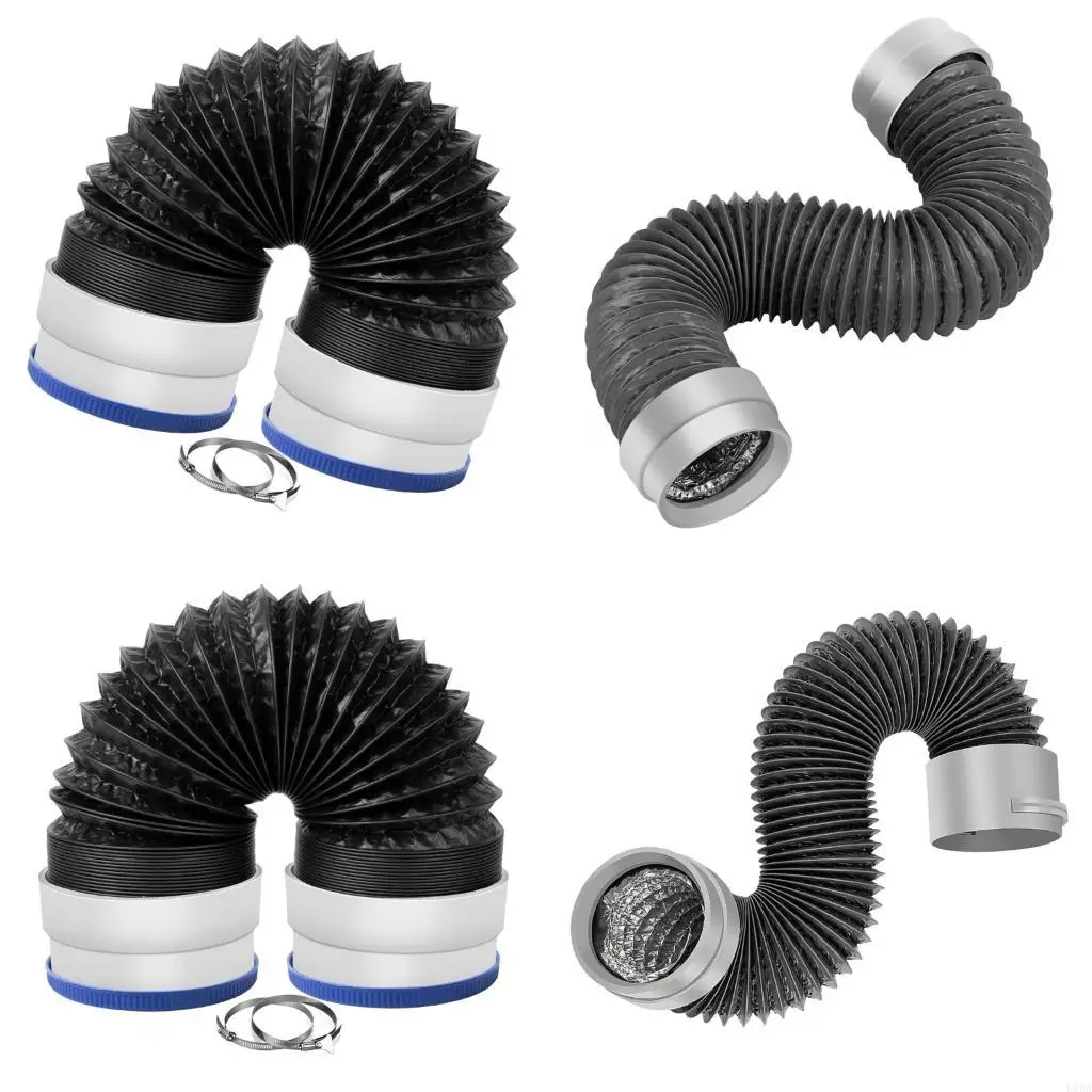 Upgrades 6 Layer Aluminum Dryer Vent Hose Incorporating Reinforced Steel Wire PVC Coating for Enhances Tear Resistance