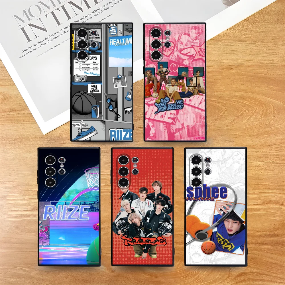

Cool Kpop R-Riizes Phone Case For Samsung Galaxy S25 S24 S22 S23 Ultra S21 S20 Plus 5G Frosted Non-Slip Full Cover Soft Case