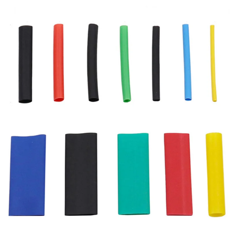 140/164 Chiếc Hộp 2:1 Lần Thu Nhỏ Điện Tử DIY Nhiệt Bộ Ống Thermoresistant Ống Kết Nối Dây Cách Nhiệt Polyolefin
