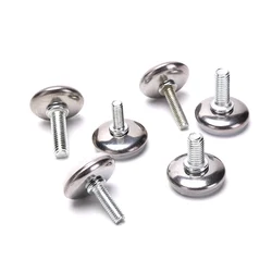 4PCS M6 M8 15/20/25mm Adjustable Steel Furniture Legs Anti-slip Base Table