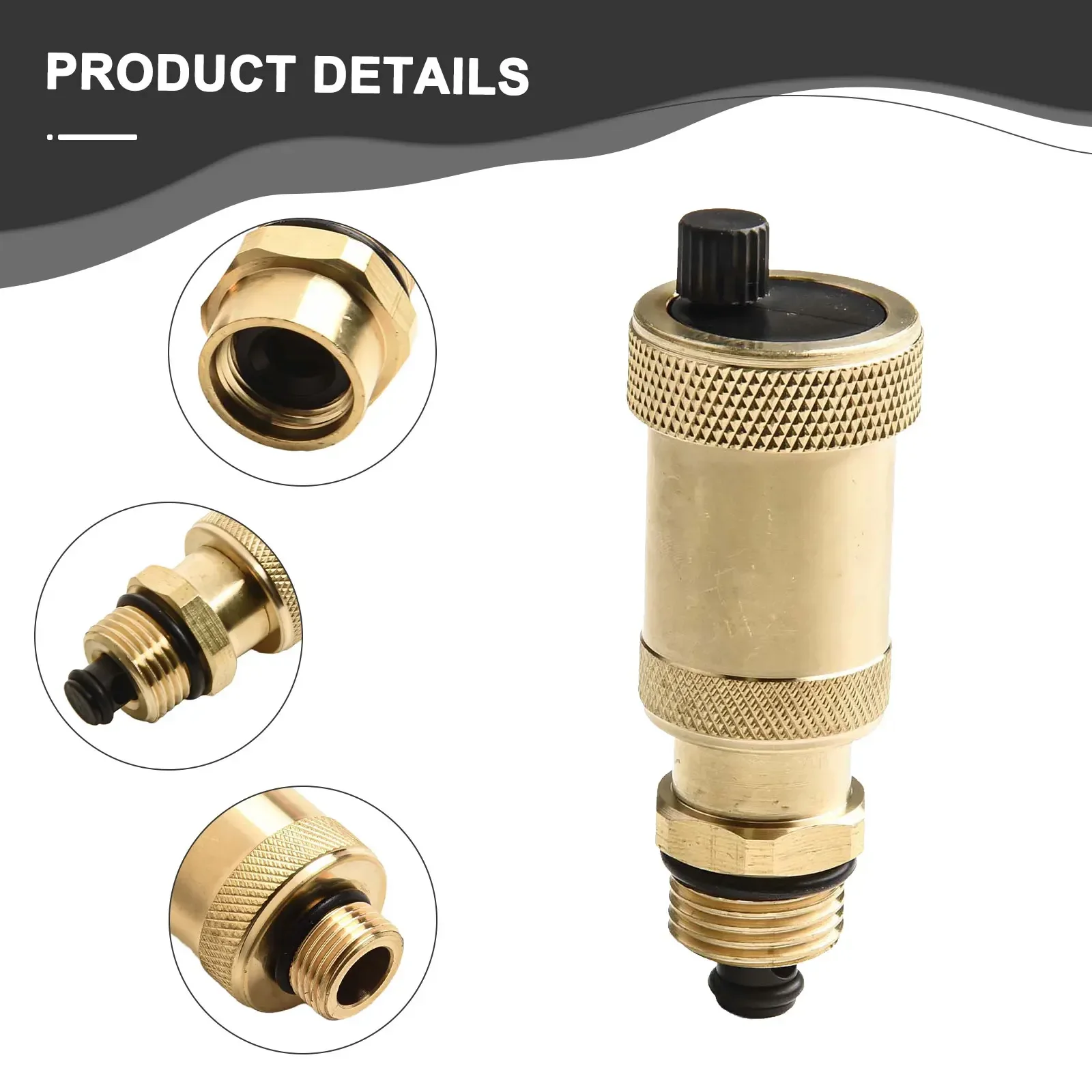 Air Removal Valve Automatic Vent Valve Test Pressure Up To 12 Bar Max Operating Pressure 10 Bar For Heating Systems 1 2inch DN15
