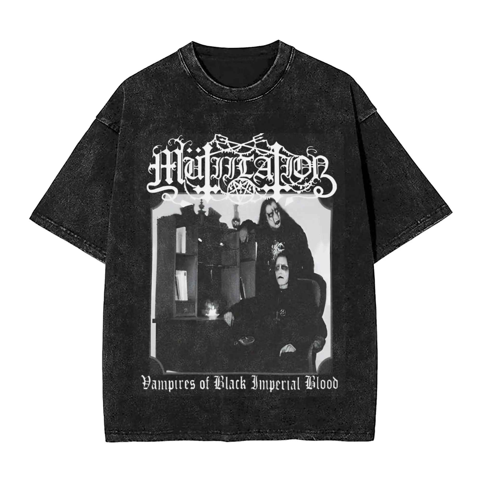 

Black Imperial Blood Washed T Shirts Streetwear Hip Hop T-Shirts Burzum Tee Shirt for Men Women 100% Cotton Oversize Graphic