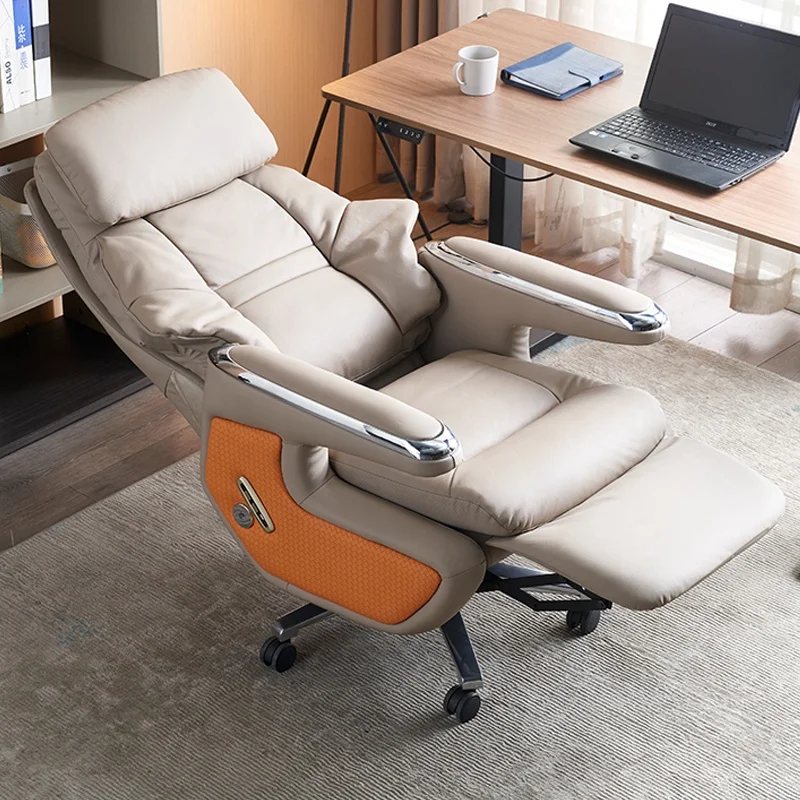 Intelligent Massage Electric Leather Boss Chair Lightweight Luxury High-end Feel Office Computer Chair